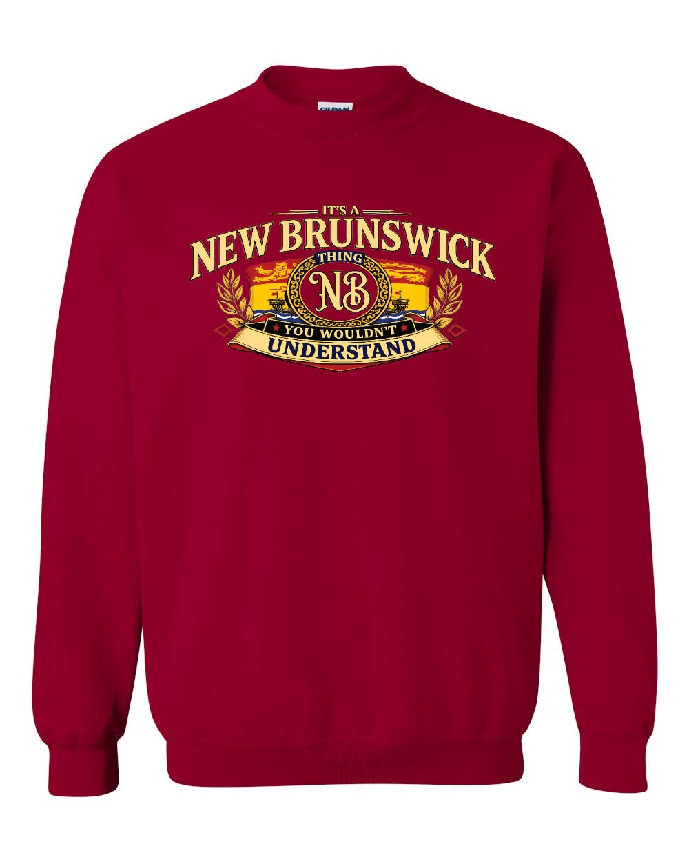 Nb Understand Full Front Crewneck Sweatshirt in Cardinal Red