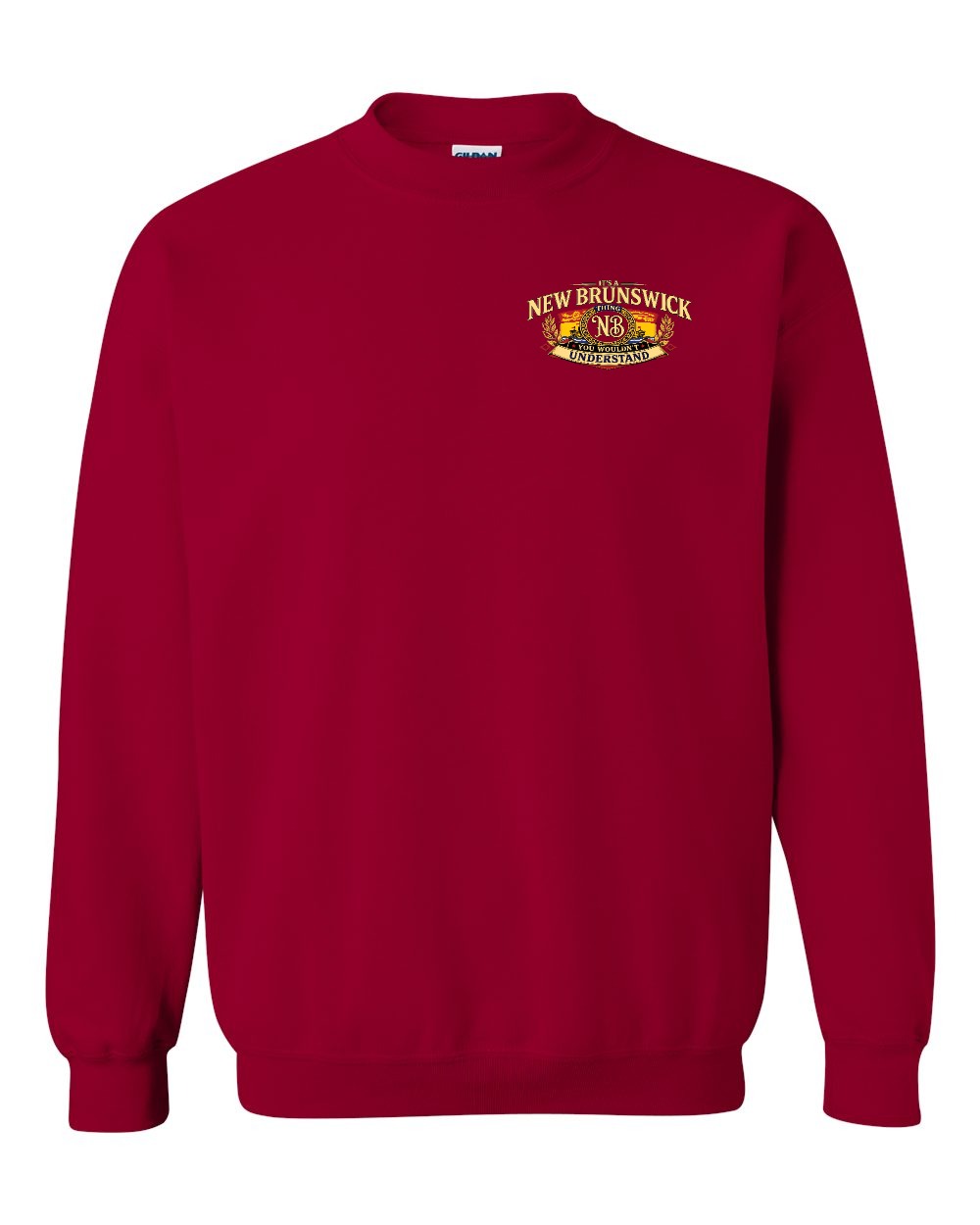 Nb Understand Left Chest and Back Crewneck Sweatshirt in Cardinal Red