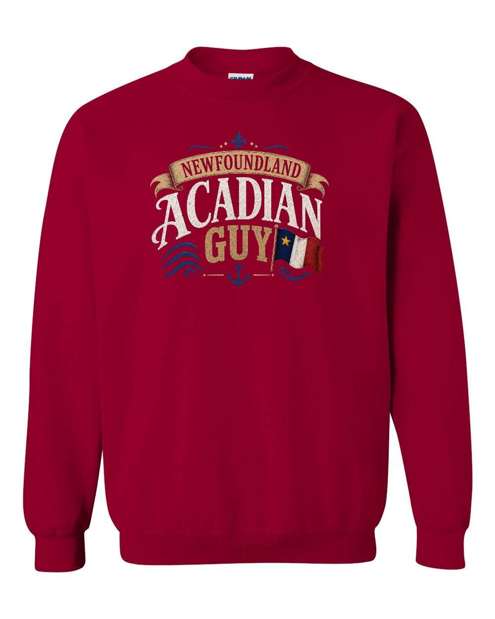 Newfoundland Guy Crewneck Sweatshirt in Cardinal Red