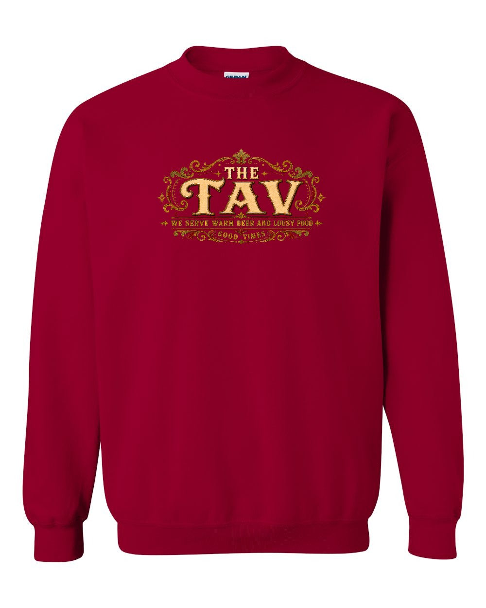 The Tav Garment Crewneck Sweatshirt in Cardinal Red