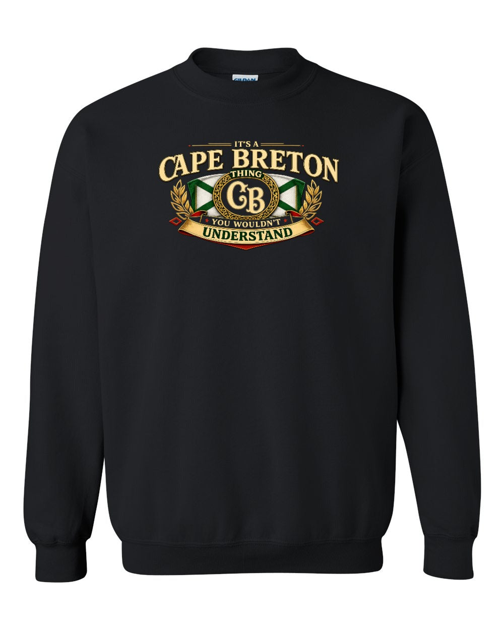 Cb Understand Flag Crewneck Sweatshirt in Black