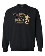 Muisic Will Continue Fiddle Crewneck Sweatshirt in Black