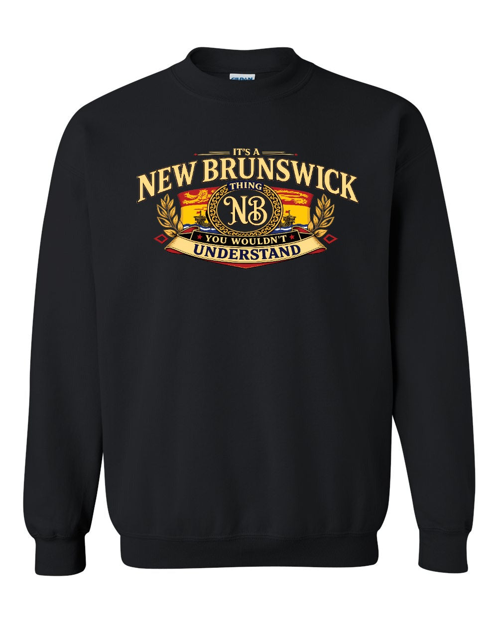 Nb Understand Full Front Crewneck Sweatshirt in Black