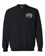 Newfoundland Acadian Girl Left Chest Crewneck Sweatshirt in Black