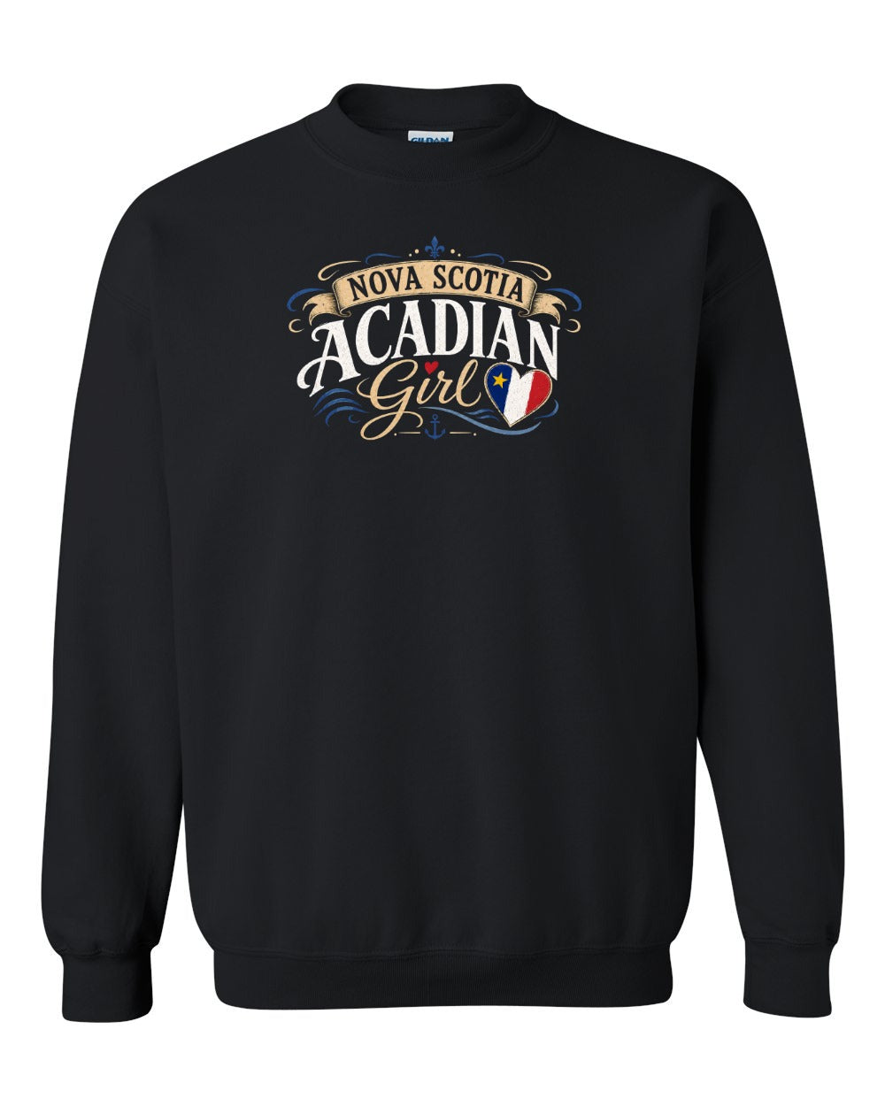 Nova Scotia Girl Garment Crewneck Sweatshirt in Black