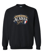 Pei Acadian Girl Crewneck Sweatshirt in Black