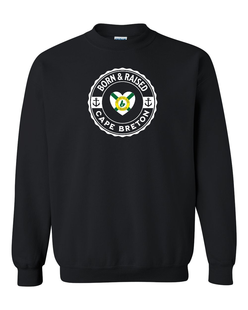 Born and Raised CB Heart Flag Crewneck Sweatshirt - Unisex