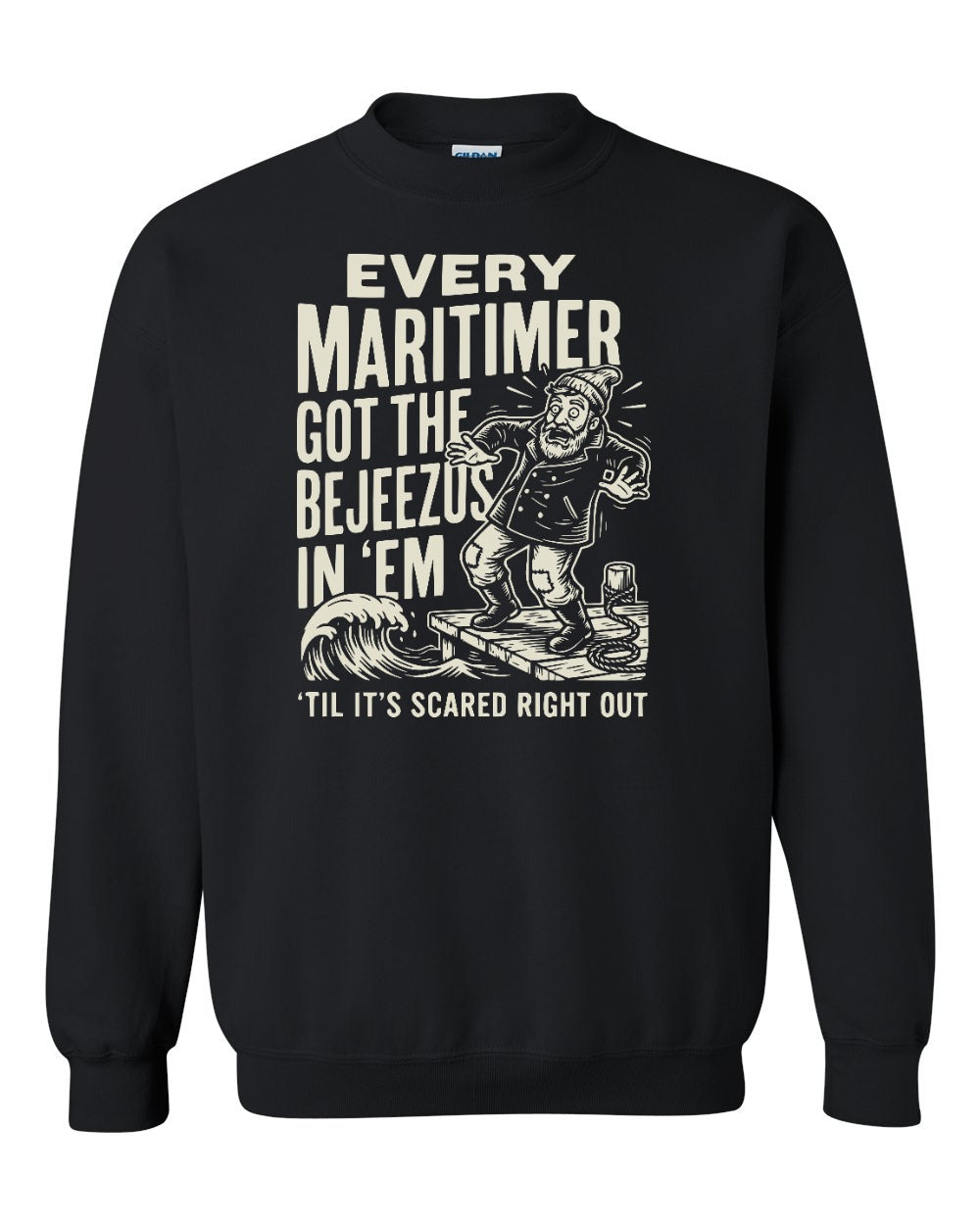 Bejezus Crewneck Sweatshirt in Black