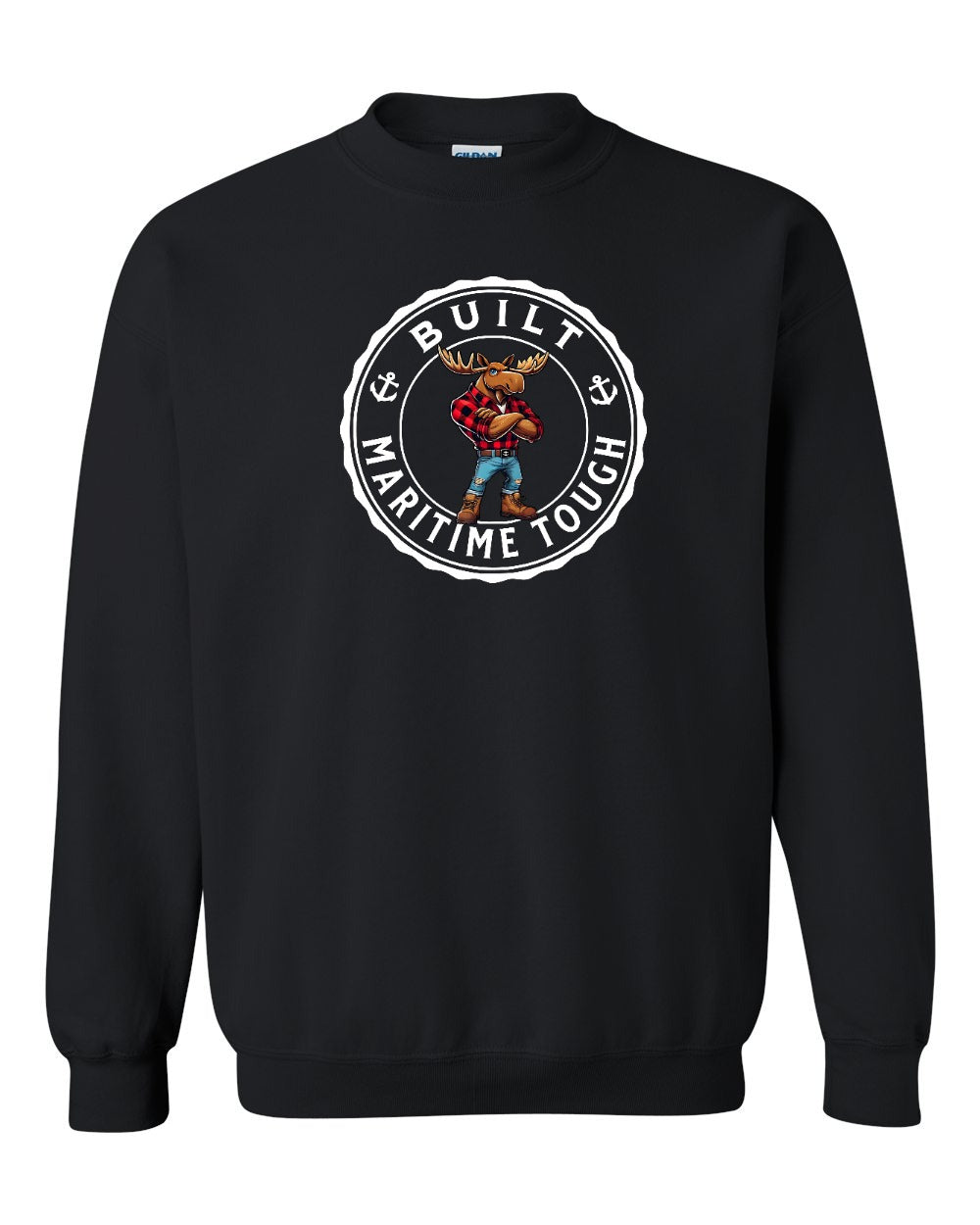 Built Maritime Tough Moose Crewneck Sweatshirt - Unisex