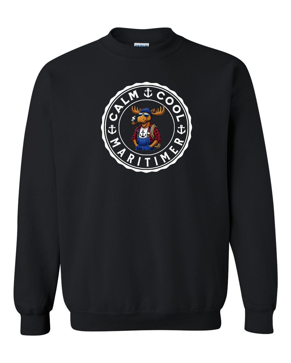 Calm Cool Maritimer Moose Crewneck Sweatshirt - Unisex