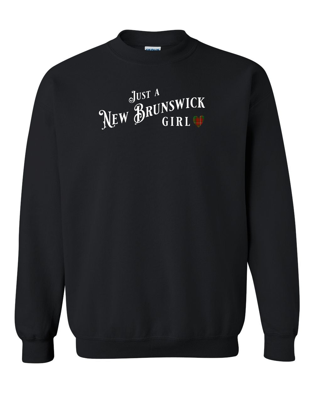 Just A NB Girl Tartan Heart Crewneck Sweatshirt - Unisex