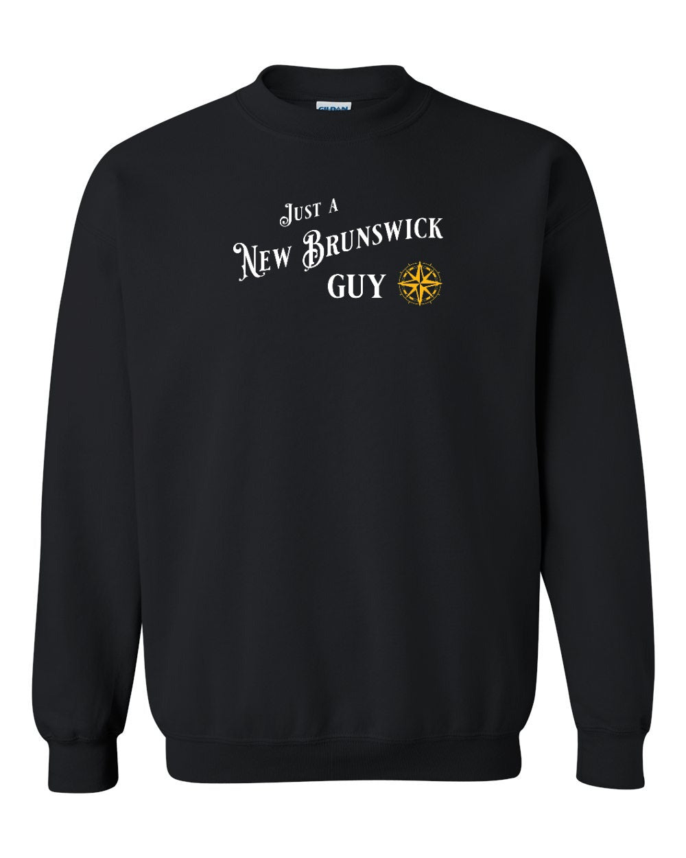 Just a NB Guy Yellow Compass Crewneck Sweatshirt - Unisex