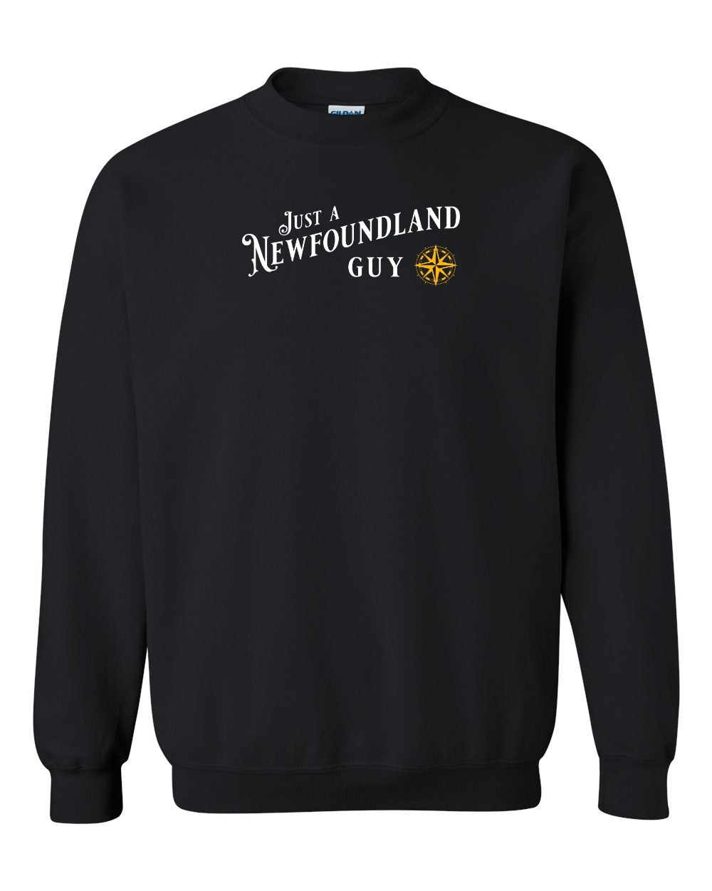 Just a NFLD Guy Yellow Compass Crewneck Sweatshirt - Unisex