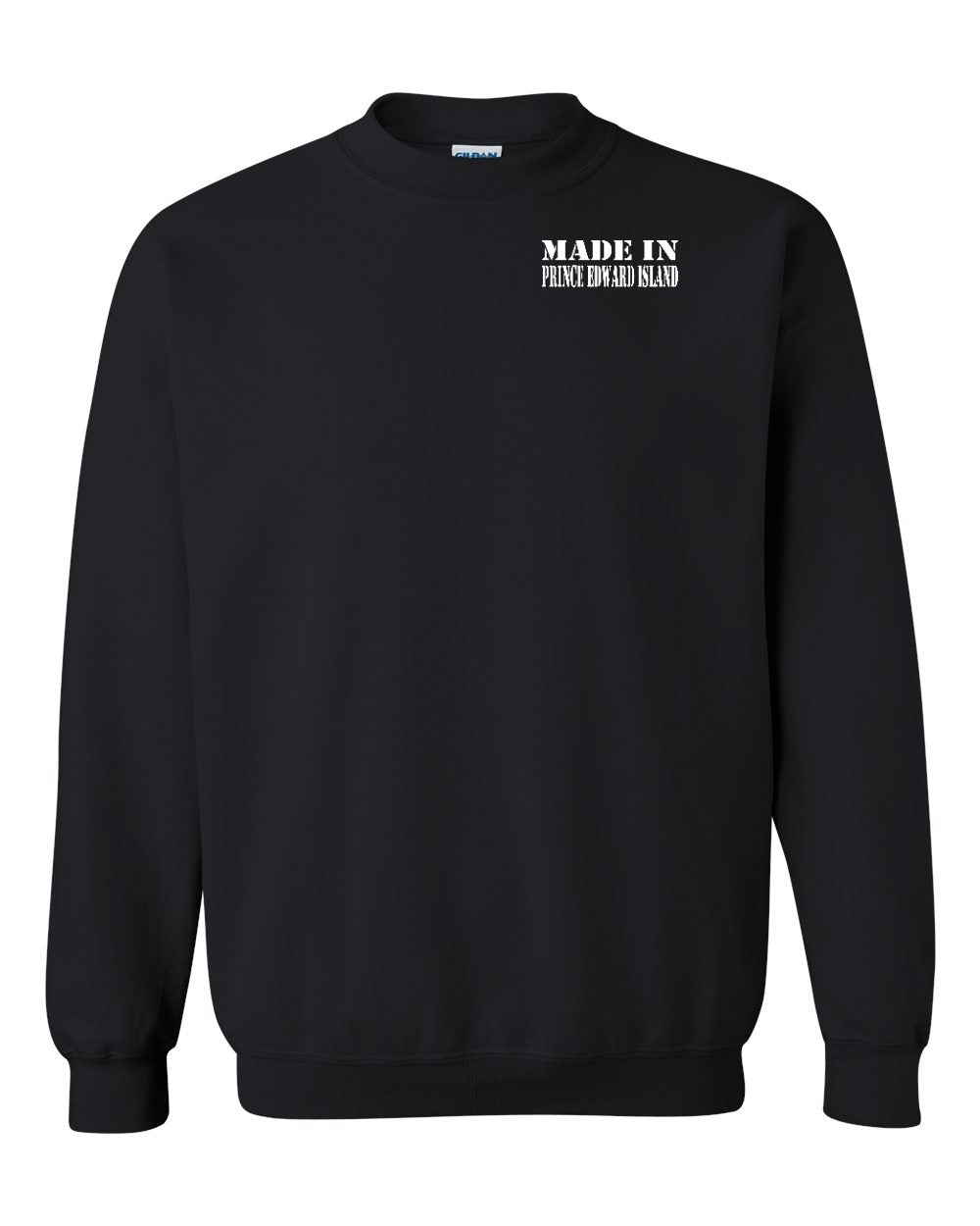 Made in PEI White Lettering Left Chest Crewneck Sweatshirt - Unisex