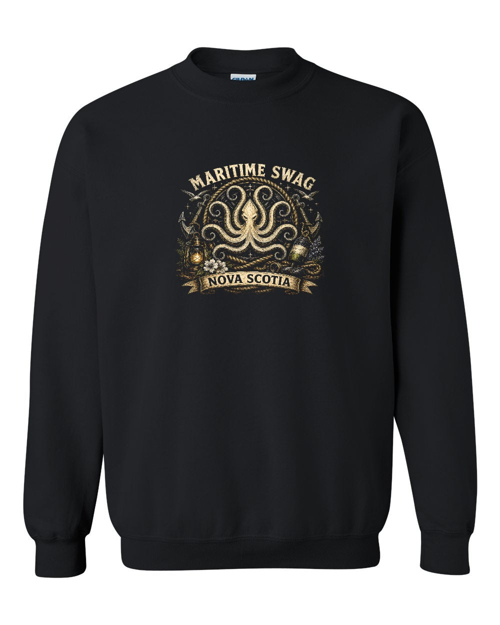 Ms Octopus Crewneck Sweatshirt in Black