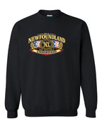 Newfoundland Thing Badge Full Front Crewneck Sweatshirt in Black