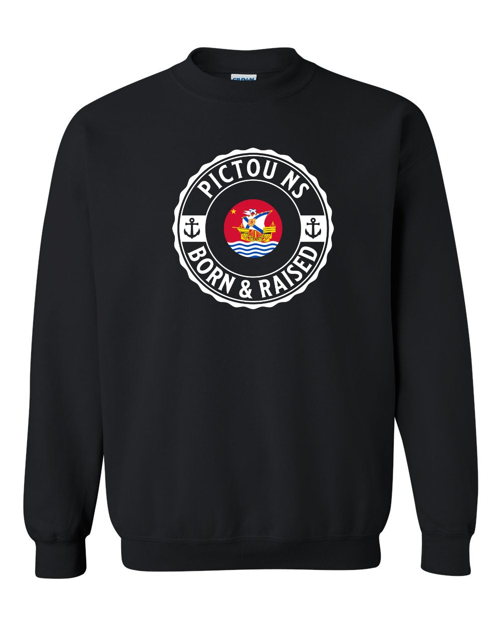 Pictou Born Raised Crewneck Sweatshirt in Black