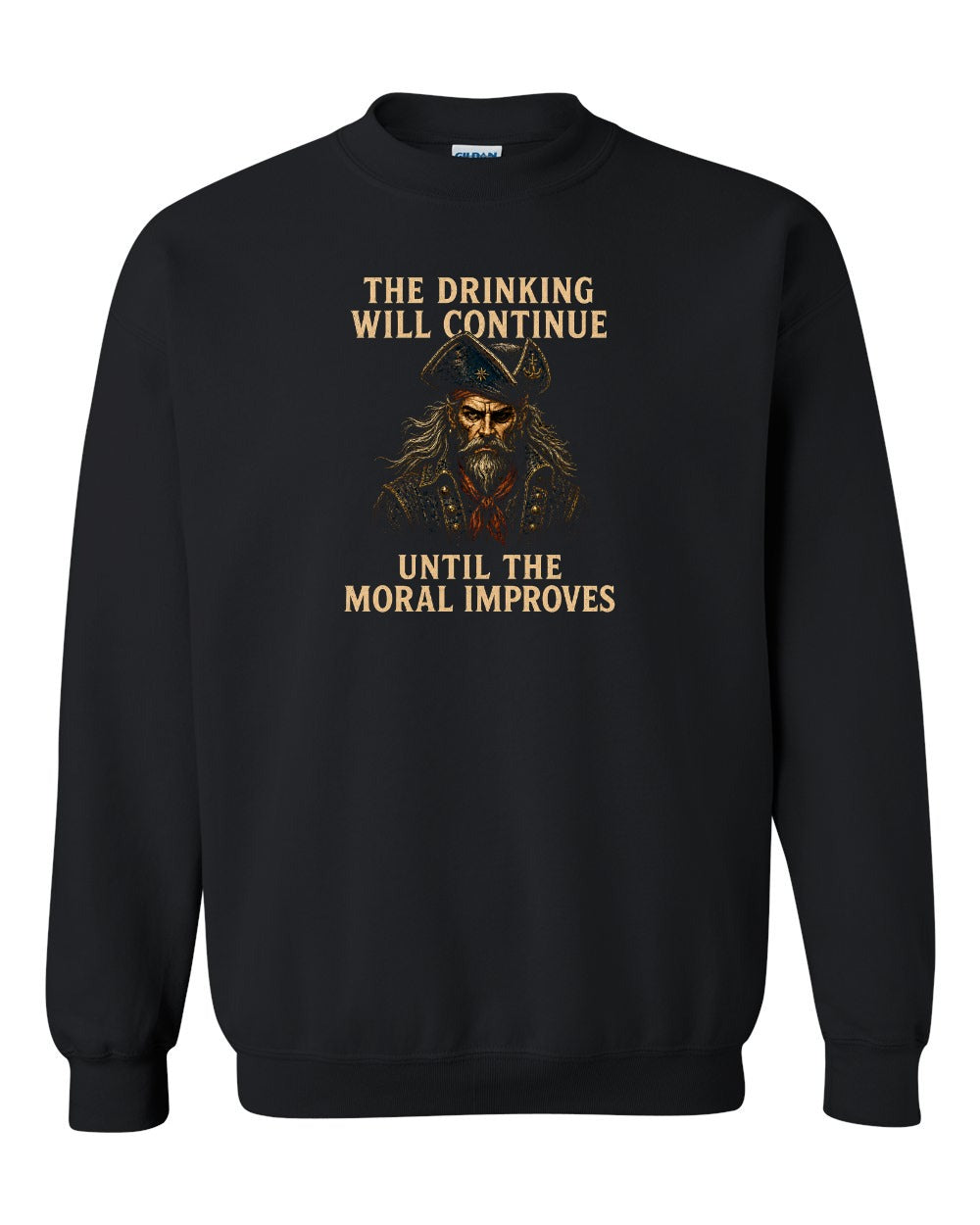 The Drinking Will Crewneck Sweatshirt in Black