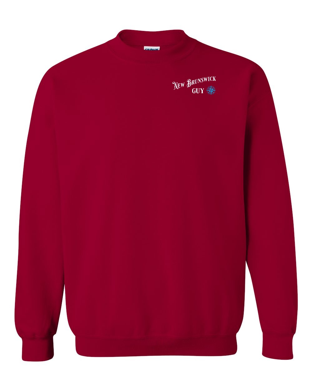 NB Guy Blue Compass Left Chest Crewneck Sweatshirt - Unisex
