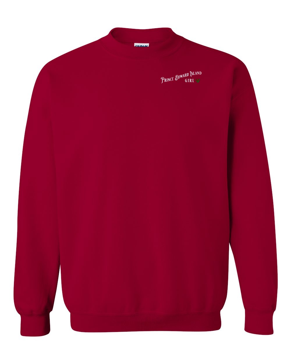 PEI Girl tartan heart Left Chest Crewneck Sweatshirt - Unisex