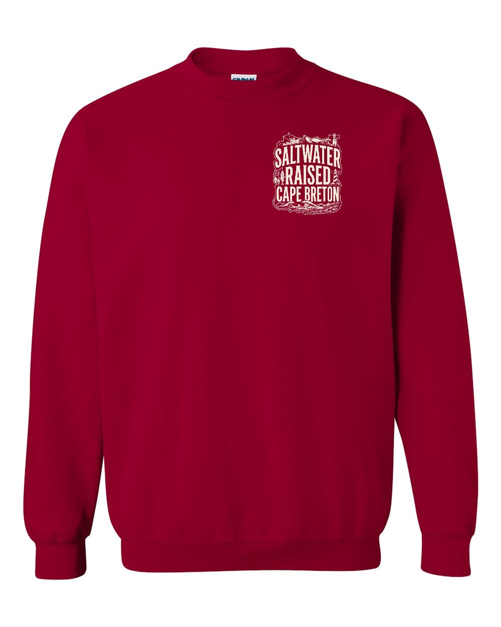 CB Saltwater Raised Folk Left Chest Crewneck Sweatshirt - Unisex