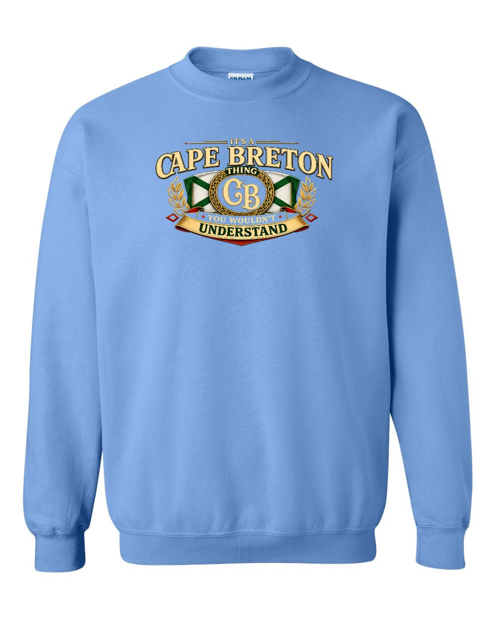 Cb Understand Flag Crewneck Sweatshirt in Carolina Blue
