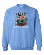 Trap Life Crewneck Sweatshirt in Carolina Blue