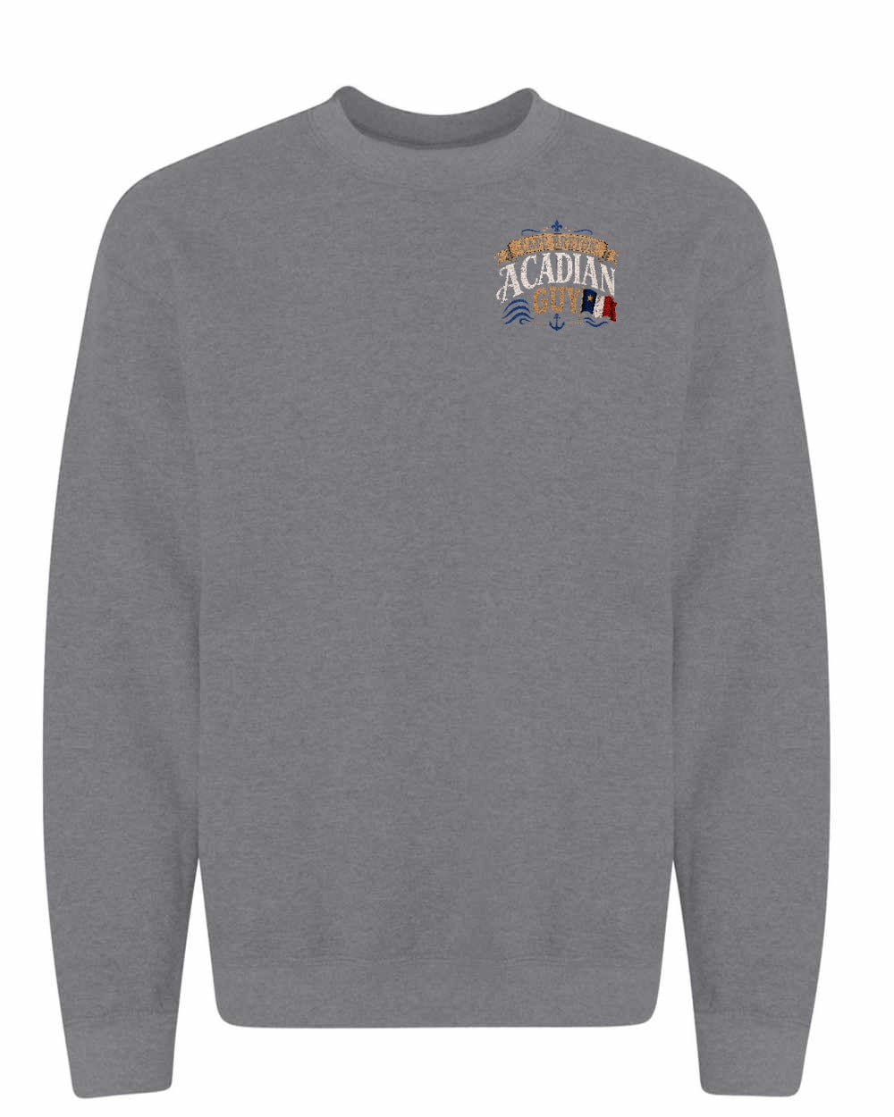 Cape Breton Guy Left Chest Crewneck Sweatshirt in Graphite Heather