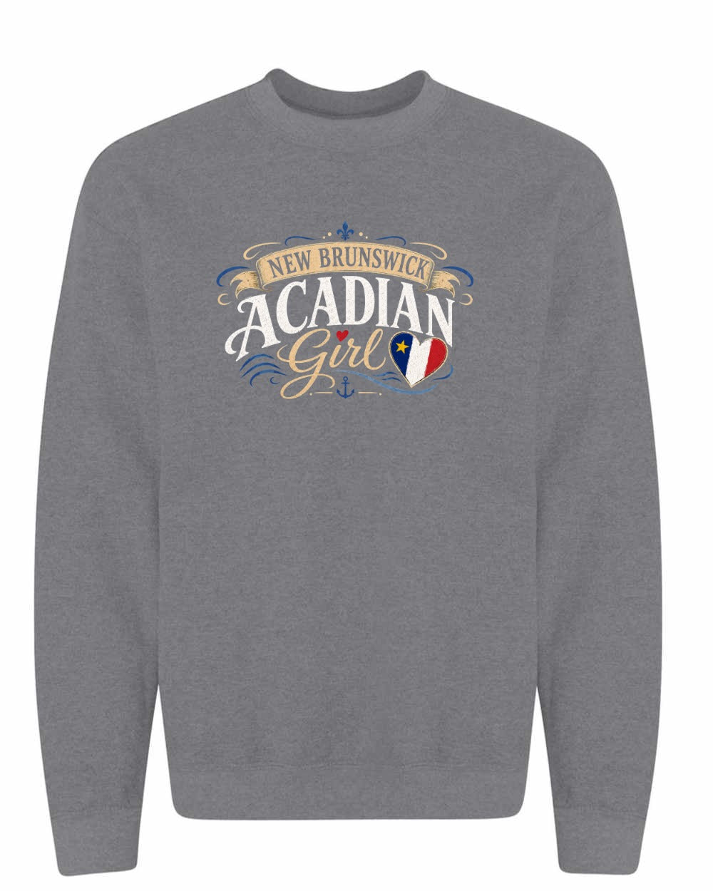 Nb Acadian Girl Crewneck Sweatshirt in Graphite Heather