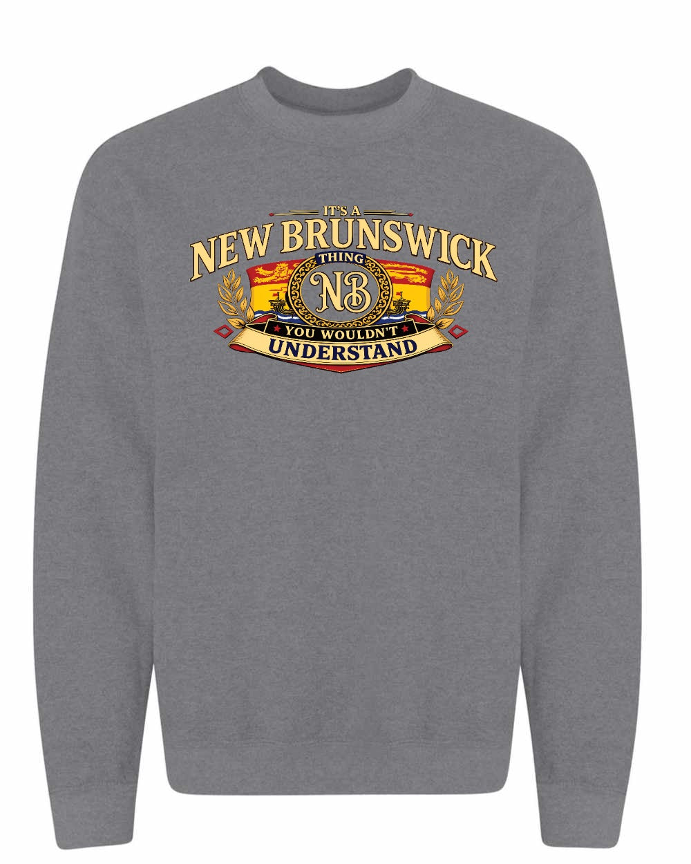Nb Understand Full Front Crewneck Sweatshirt in Graphite Heather