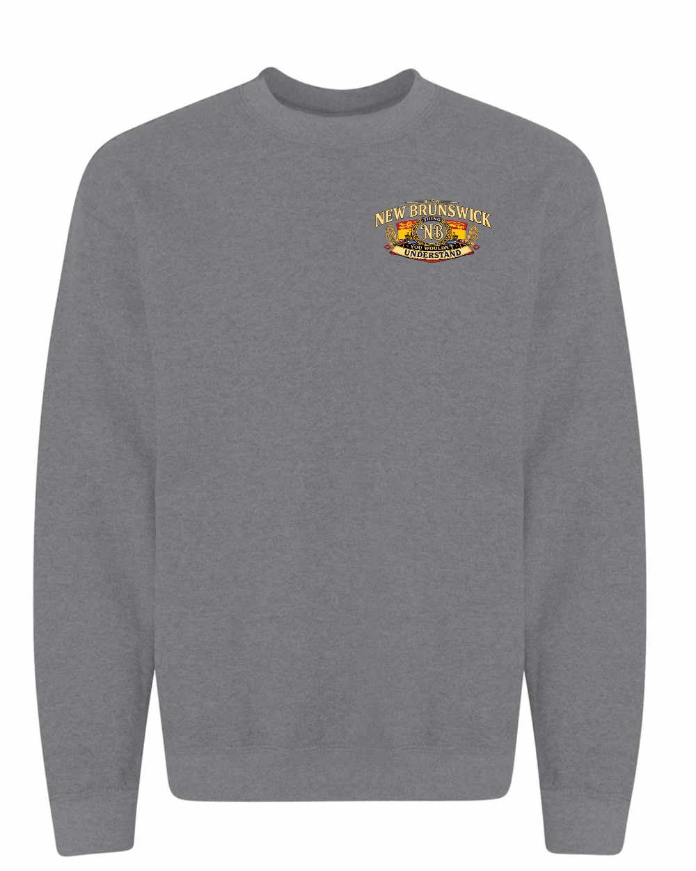 Nb Understand Left Chest and Back Crewneck Sweatshirt in Graphite Heather