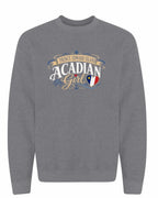 Pei Acadian Girl Crewneck Sweatshirt in Graphite Heather