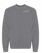 PEI Girl red heart Left Chest Crewneck Sweatshirt - Unisex