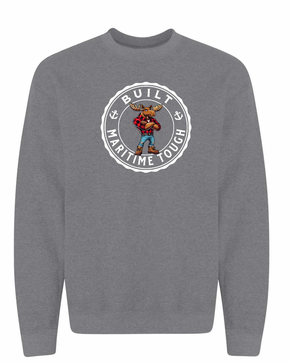 Built Maritime Tough Moose Crewneck Sweatshirt - Unisex