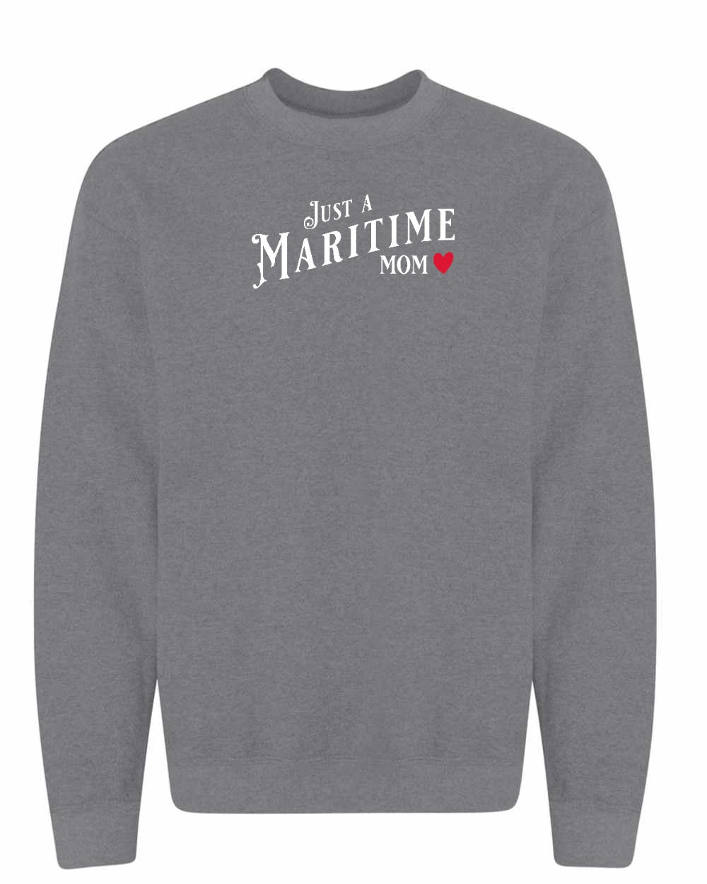 Just a maritime mom red heart Crewneck Sweatshirt - Unisex