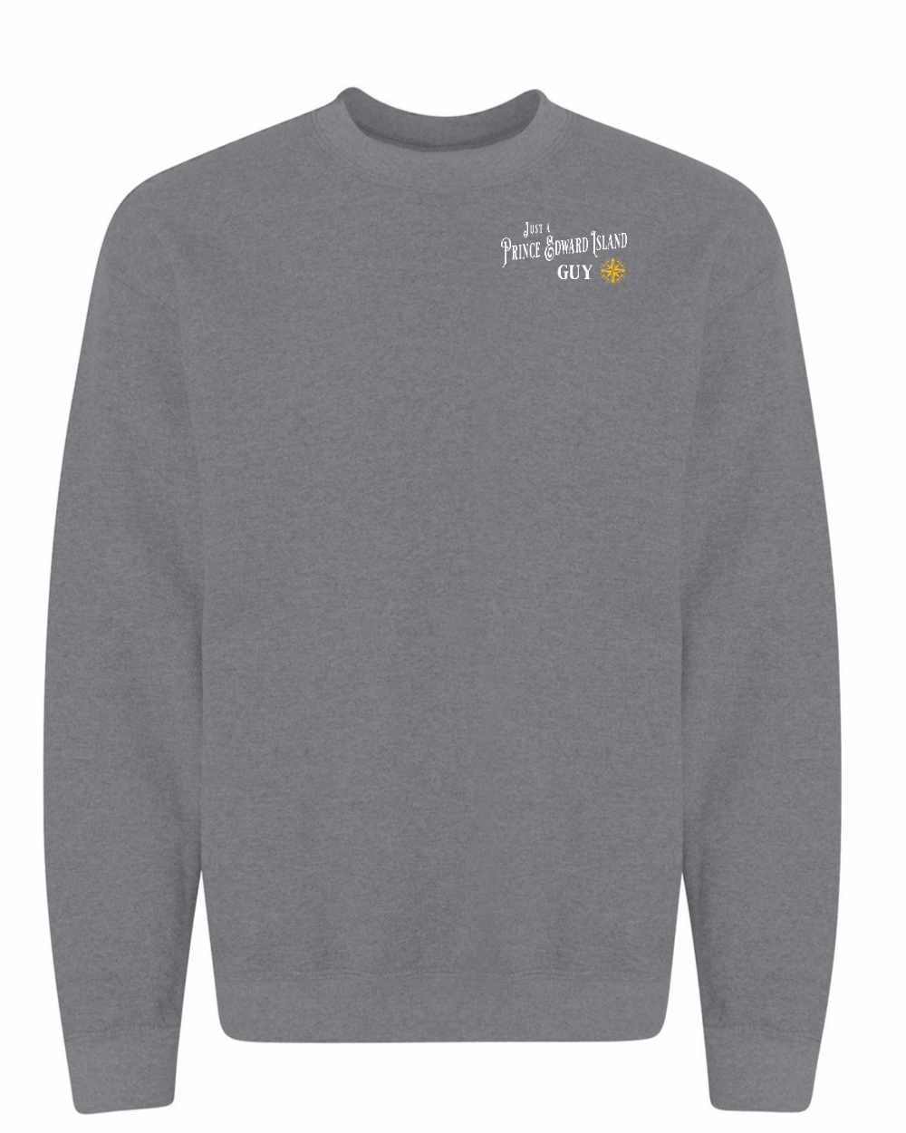 Just a PEI guy yellow compass Left Chest Crewneck Sweatshirt - Unisex
