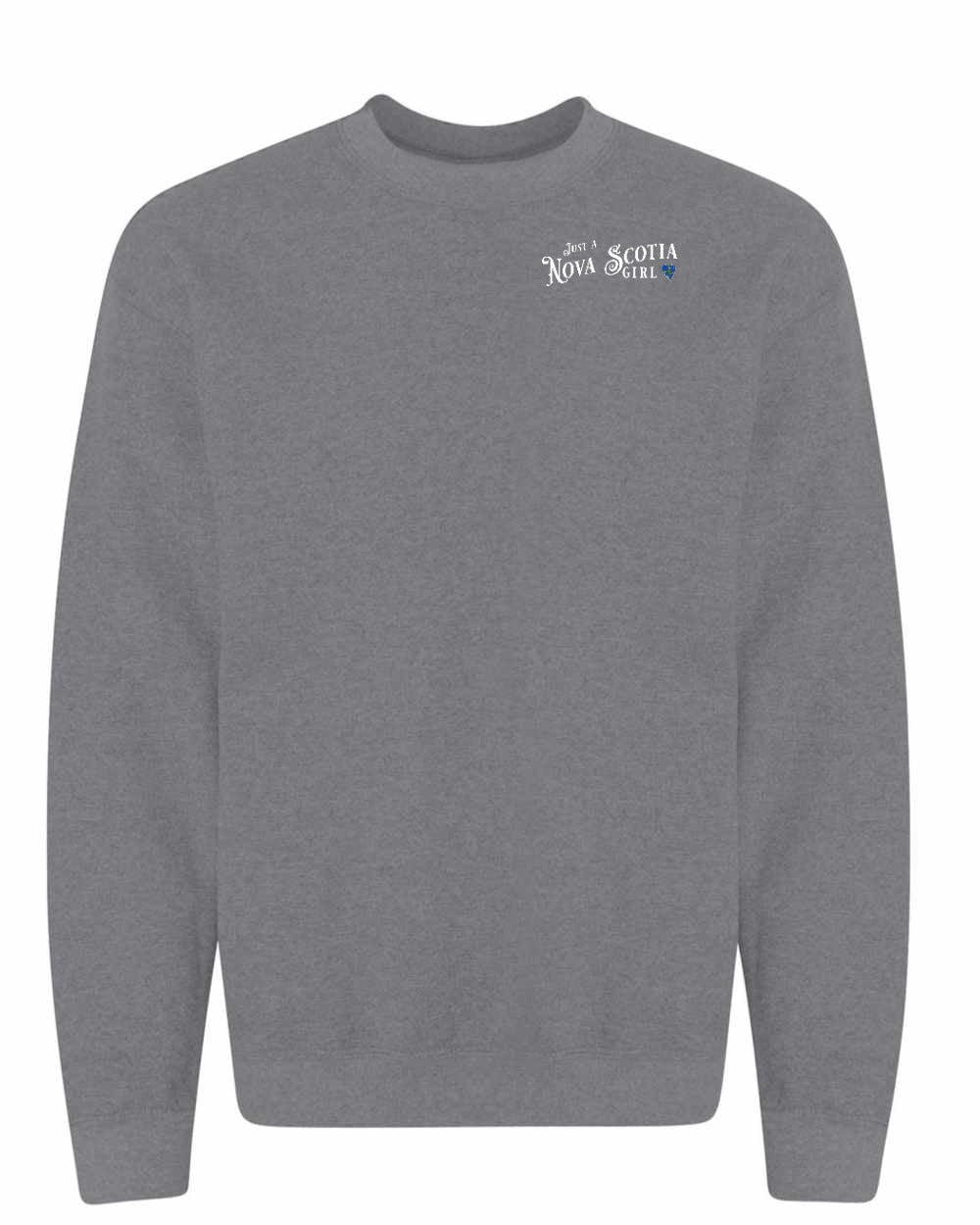 NS Girl Tartan Heart Left Chest Crewneck Sweatshirt - Unisex