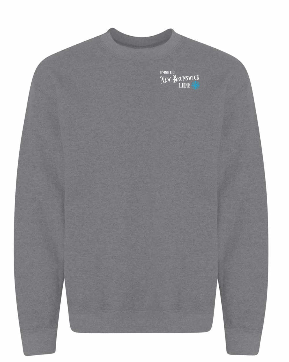 Living the NB Life Blue Compass Left Chest Crewneck Sweatshirt - Unisex