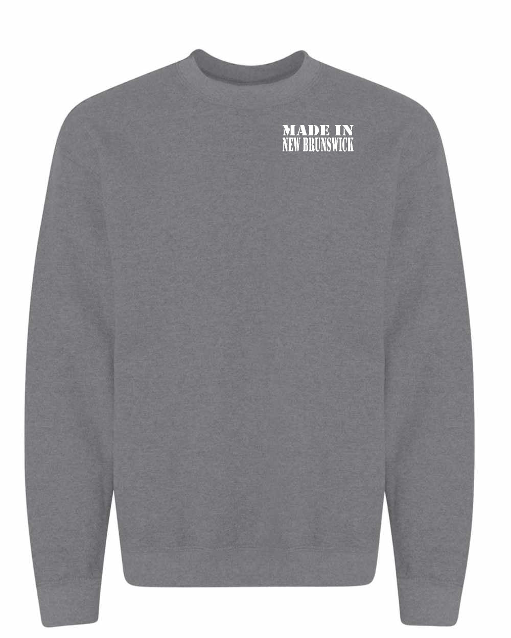 Made in NB White Lettering Left Chest Crewneck Sweatshirt - Unisex