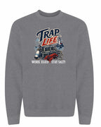 Trap Life Crewneck Sweatshirt in Graphite Heather