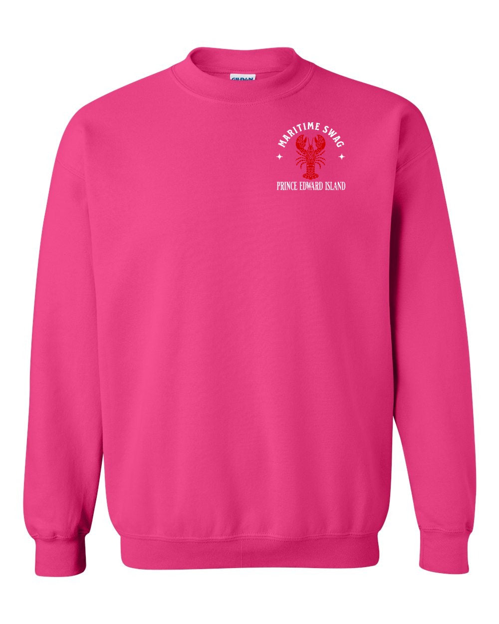 Maritime Swag PEI Red Lobster Left Chest Crewneck Sweatshirt - Unisex