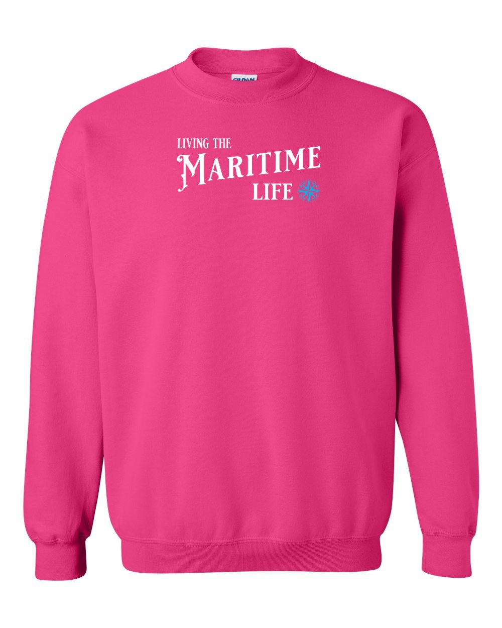 Living the Maritime life Blue compass Crewneck Sweatshirt - Unisex