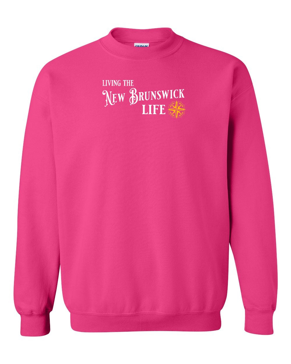 Living the NB life yellow compass Crewneck Sweatshirt - Unisex