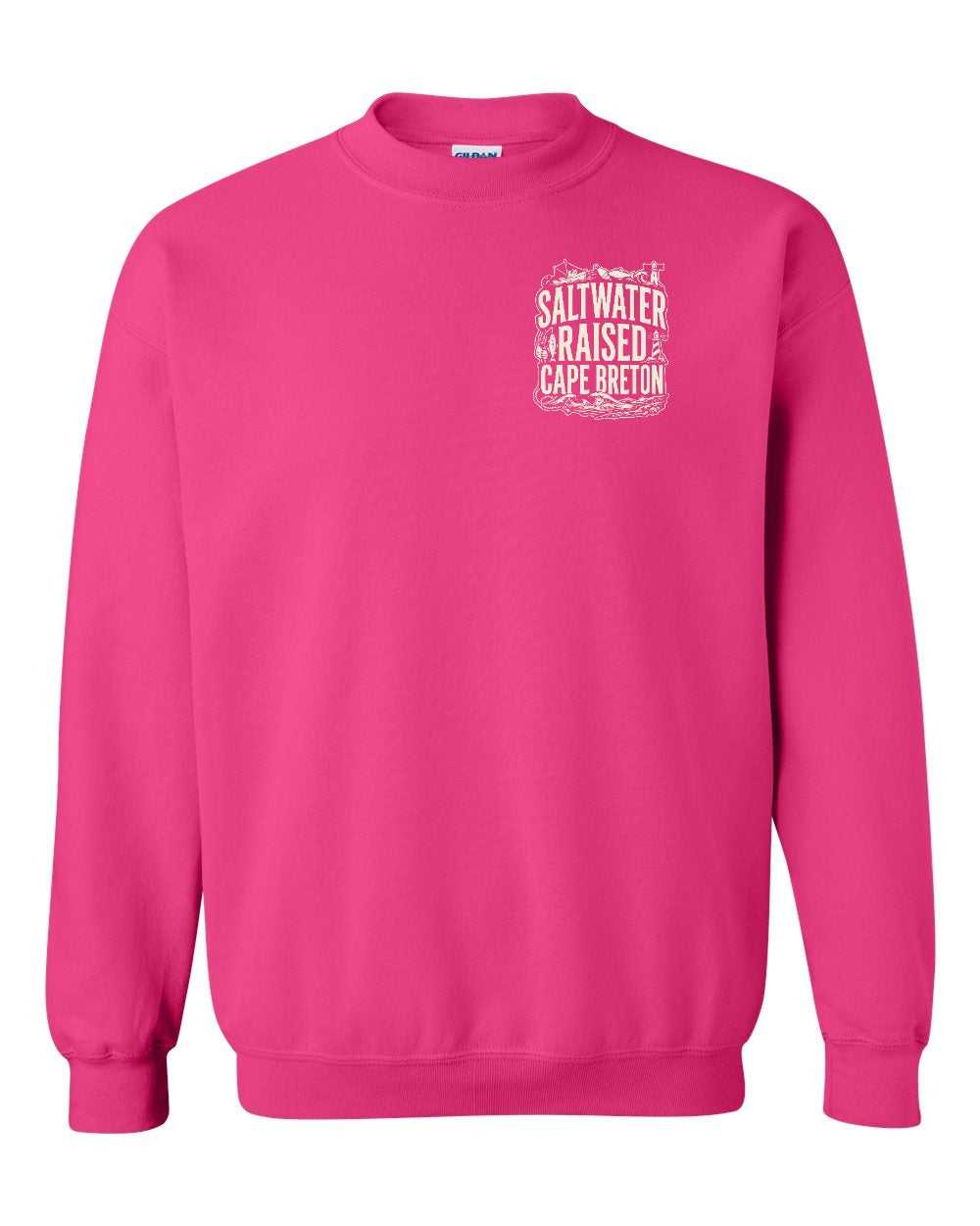 CB Saltwater Raised Folk Left Chest Crewneck Sweatshirt - Unisex
