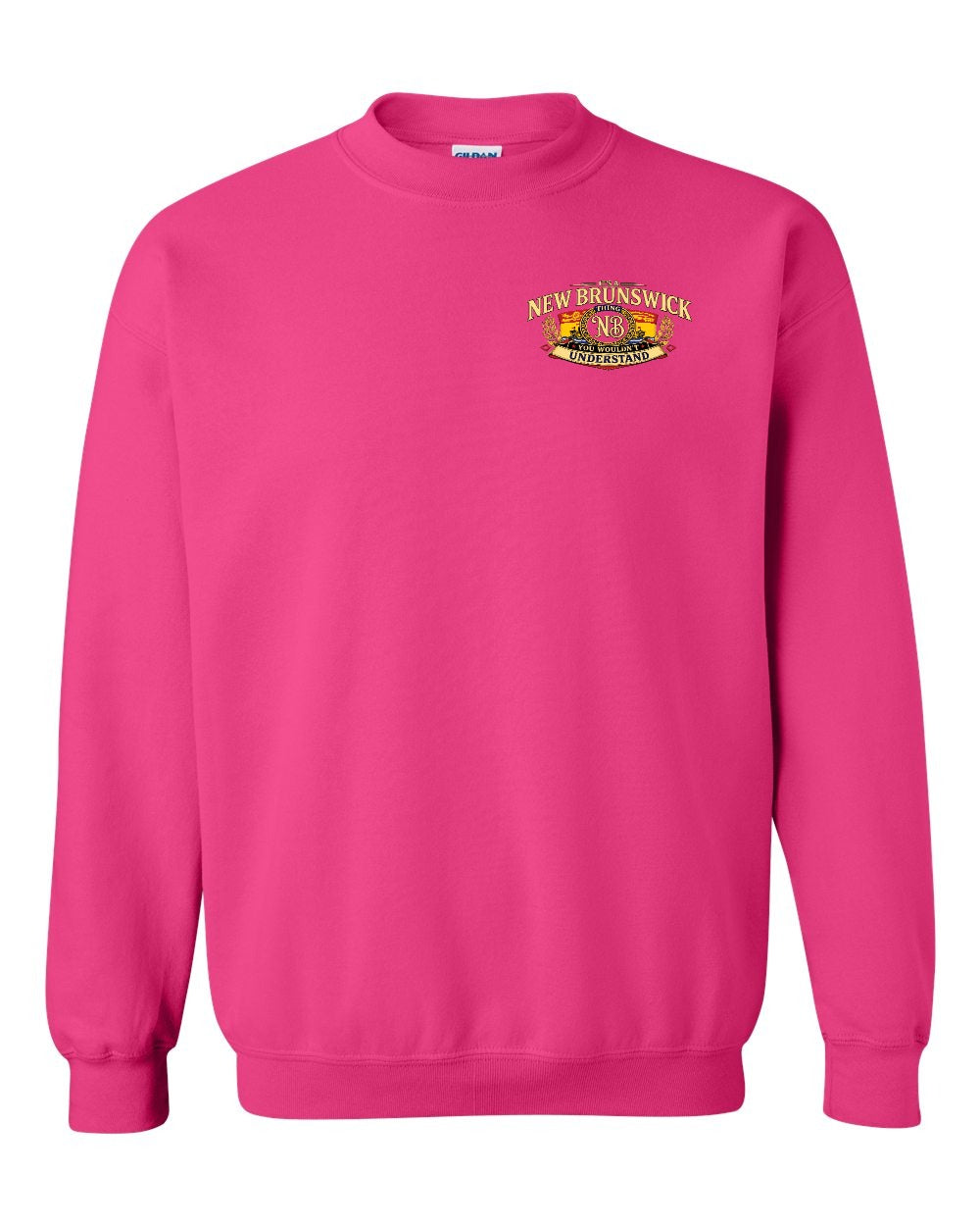 Nb Understand Left Chest and Back Crewneck Sweatshirt in Heliconia Pink