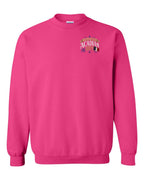 New Brunswick Guy Left Chest Crewneck Sweatshirt in Heliconia Pink