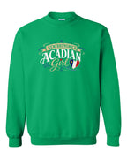 Nb Acadian Girl Crewneck Sweatshirt in Irish Green