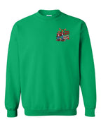 New Mean and Nasty Canadians Left Chest Crewneck Sweatshirt in Irish Green