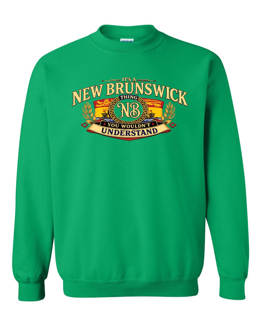 Nb Understand Full Front Crewneck Sweatshirt in Irish Green