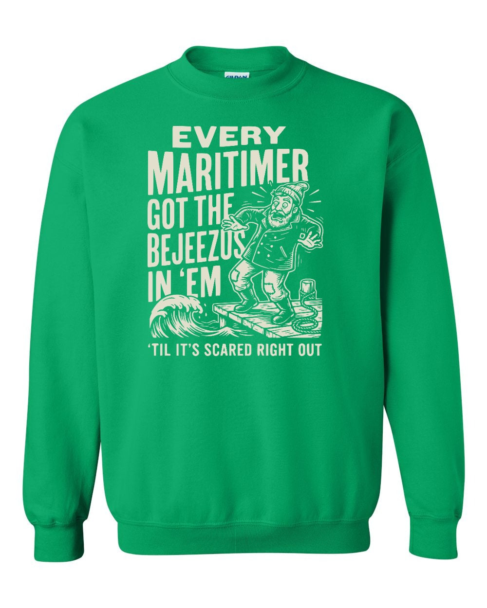 Bejezus Crewneck Sweatshirt in Irish Green